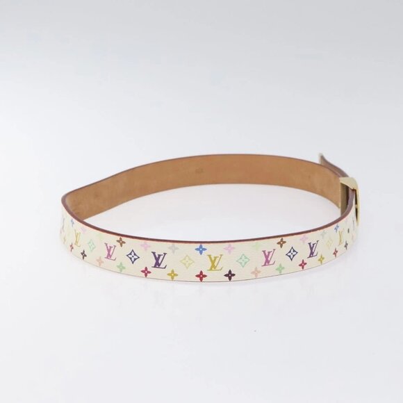 LOUIS VUITTON Monogram Multicolor Ceinture Care Belt White - Picture 4 of 15